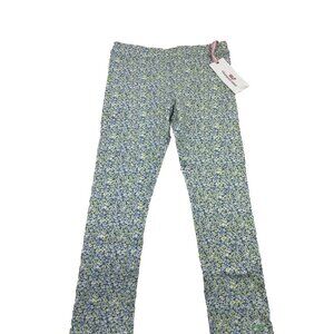 NEW VINEYARD VINES Girls Size 5-6 XS Everyday Leggings Tiny Floral Whale Blue